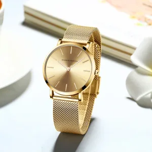 Imagen del producto reloj de pulsera de lujo para mujer de banda de acero inoxidable de calidad | Compra online en Tiendafiable
