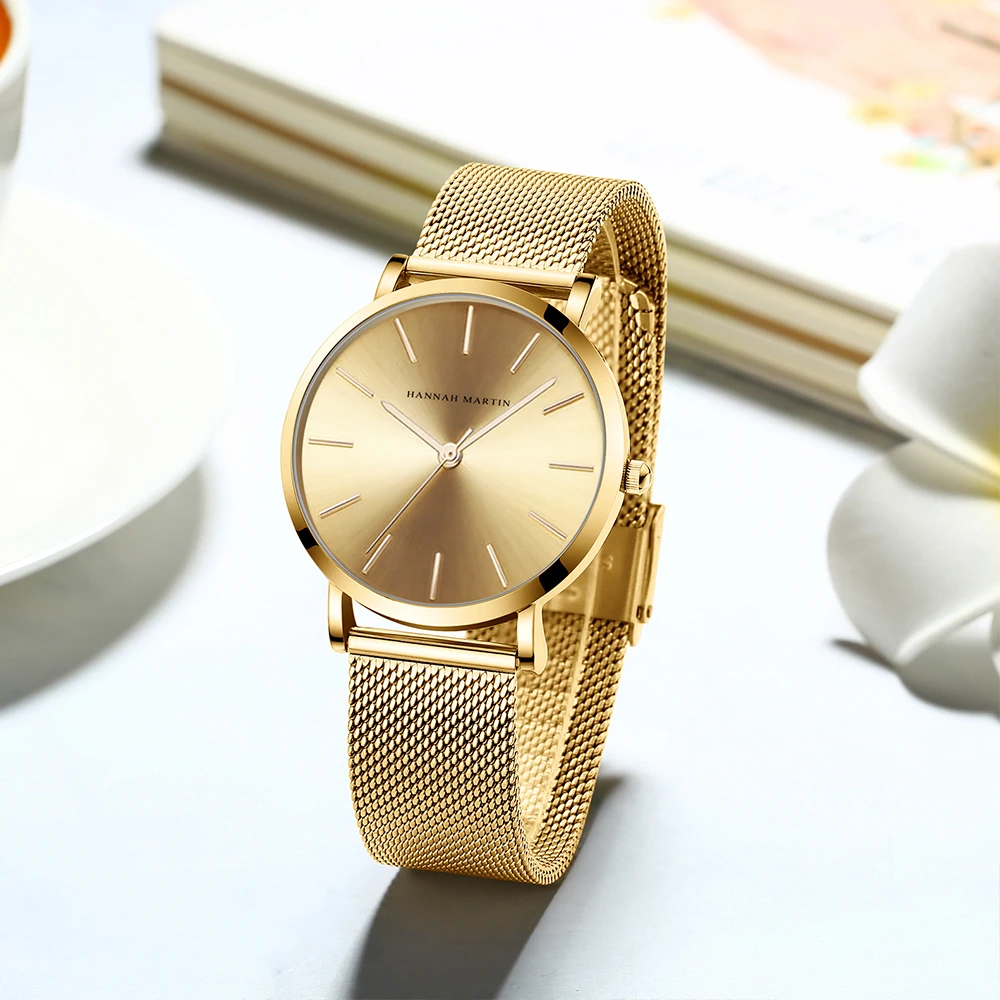 Reloj De Pulsera De Lujo Para Mujer De Banda De Acero Inoxidable De Calidad Reloj De Pulsera De Lujo Para Mujer De Banda De Acero Inoxidable De Calidad