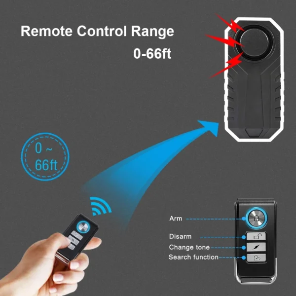 Alarma Antirrobo Para Motocicleta Con Control Remoto