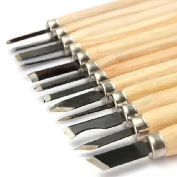 Imagen Del Producto Juego De Herramientas De Mano Con Cuchillo Cincel Para Tallar Madera Profesional, 12 Uds. | Compra Online En Tiendafiable