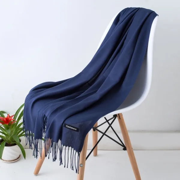 Imagen Del Producto Bufanda De Cachemira Sólida Para Mujer: Elegancia Y Calidez En Un Solo Accesorio | Compra Online En Tiendafiable