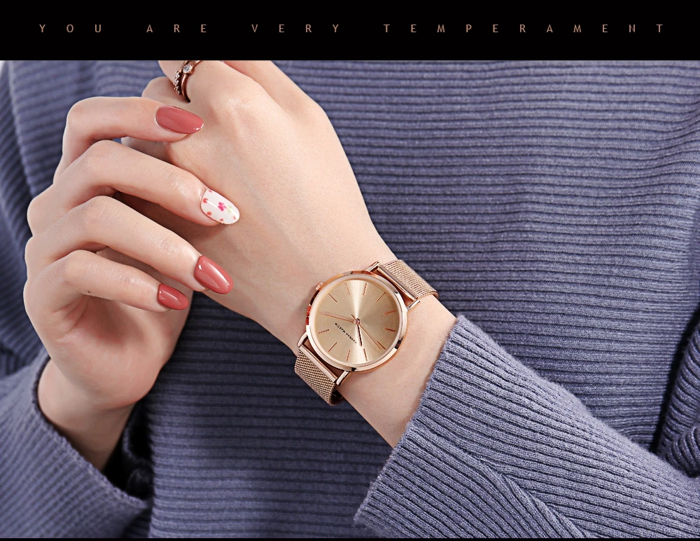 Reloj De Pulsera De Lujo Para Mujer De Banda De Acero Inoxidable De Calidad Reloj De Pulsera De Lujo Para Mujer De Banda De Acero Inoxidable De Calidad