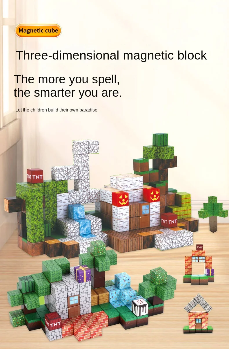 Nuevos Bloques Magnéticos, Juego De Construcción De Mina Para Niños Y Niñas Nuevos Bloques Magnéticos, Juego De Construcción De Mina Para Niños Y Niñas