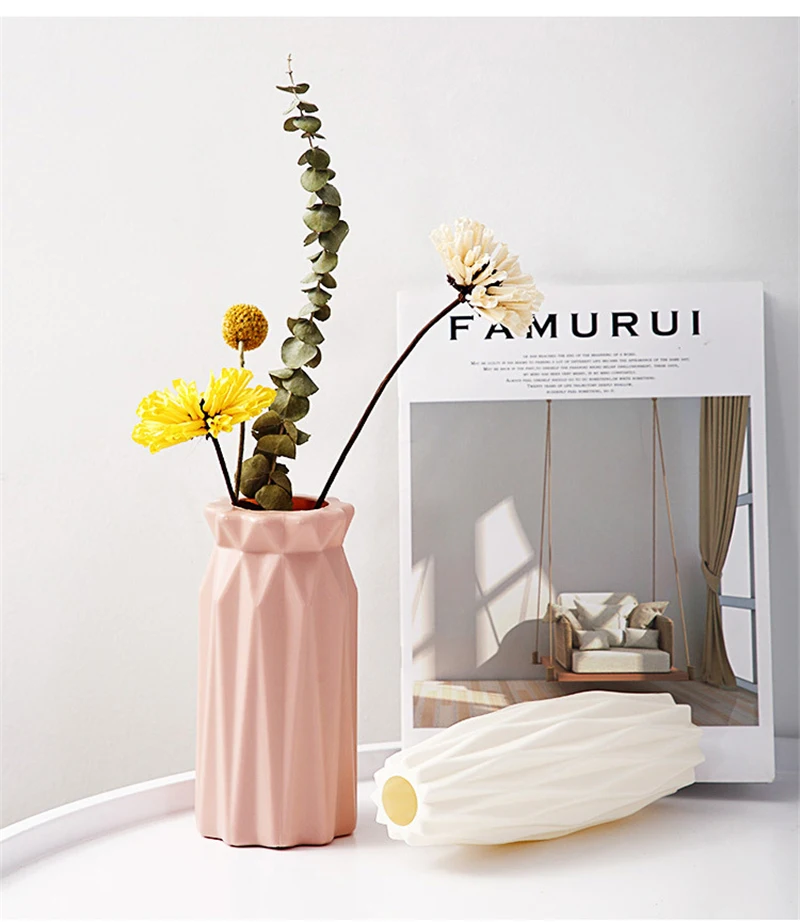 Florero de imitación de cerámica: elegante decoración para el hogar