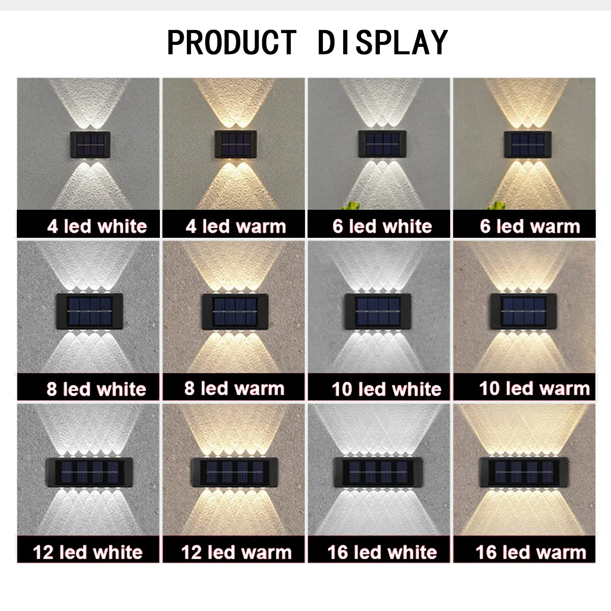 Lámpara Solar De Pared Eficaz E Impermeable Para Exteriores