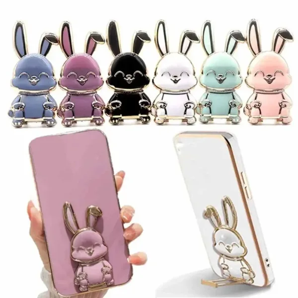 Imagen del producto Soporte de anillo de conejito para móvil: ¡Práctico y adorable! | Compra online en Tiendafiable