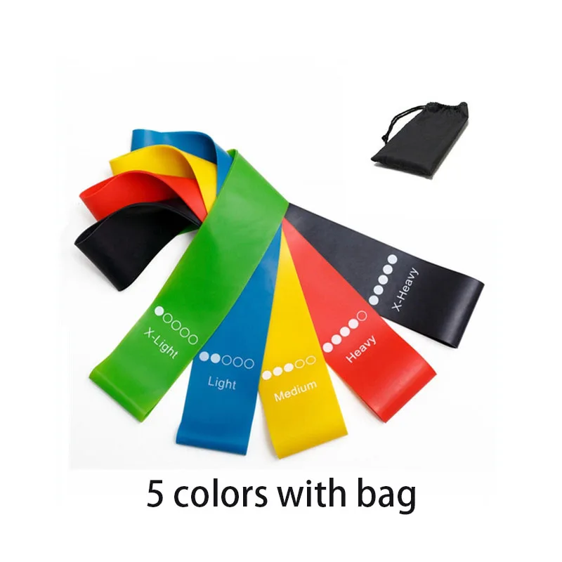 5 Unids/Set De Bandas Elasticas De Goma De Resistencia Para Yoga 5 Unids/Set De Bandas Elasticas De Goma De Resistencia Para Yoga