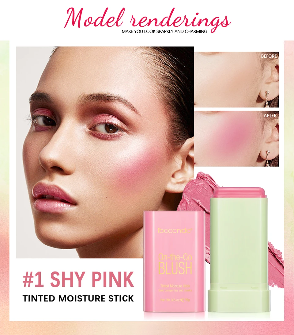 Colorete rosa en barra: un toque de color natural para tus mejillas