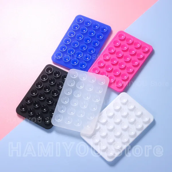 Imagen Del Producto Paquete De 6-1 Soportes De Silicona Coloridos Antideslizantes Adhesivo De Agarre Fuerte Para Teléfono Móvil | Compra Online En Tiendafiable