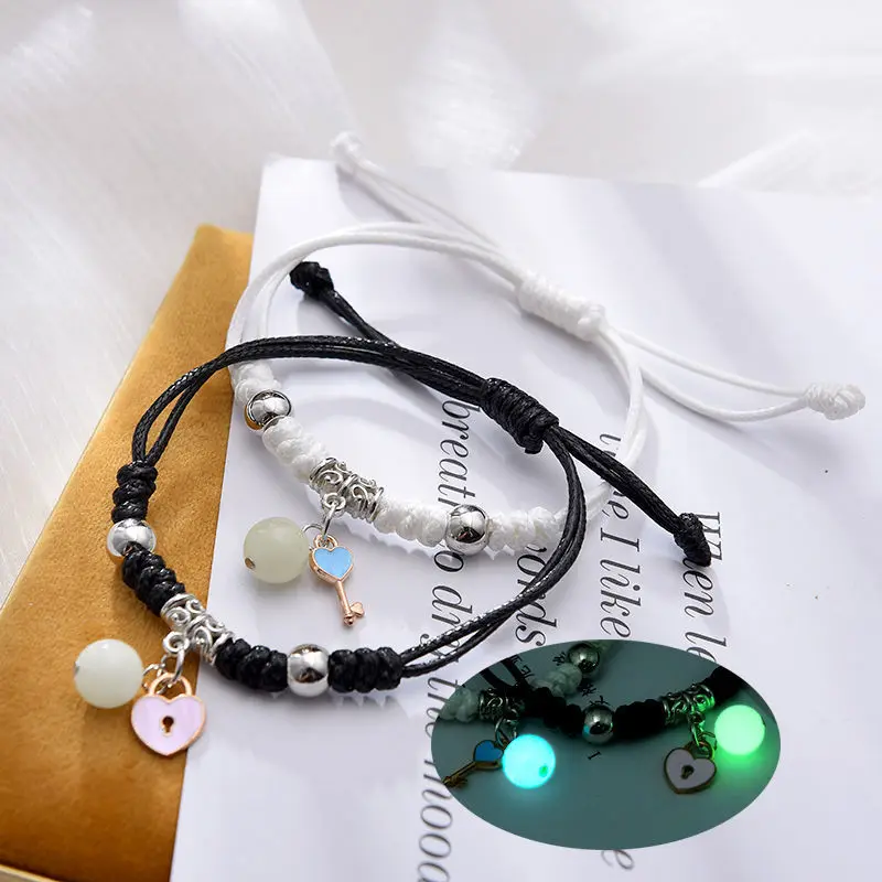 Pulsera luminosa unisex con cuentas: estilo y brillo en un solo accesorio