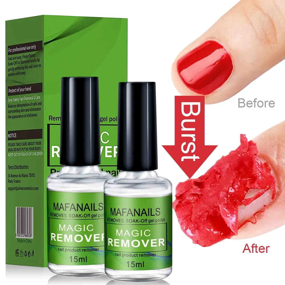 Esmalte quitaesmalte de uñas: 15 ml/botella para una remoción eficiente