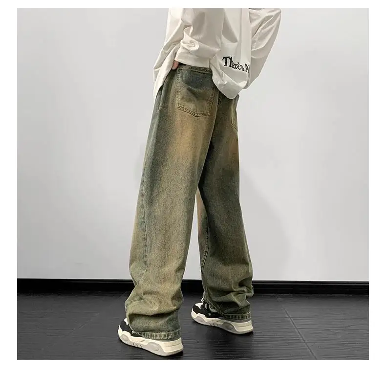 Pantalones Vaqueros De Pierna Ancha Para Hombre: Estilo Y Comodidad En Un Solo Diseño Pantalones Vaqueros De Pierna Ancha Para Hombre: Estilo Y Comodidad En Un Solo Diseño