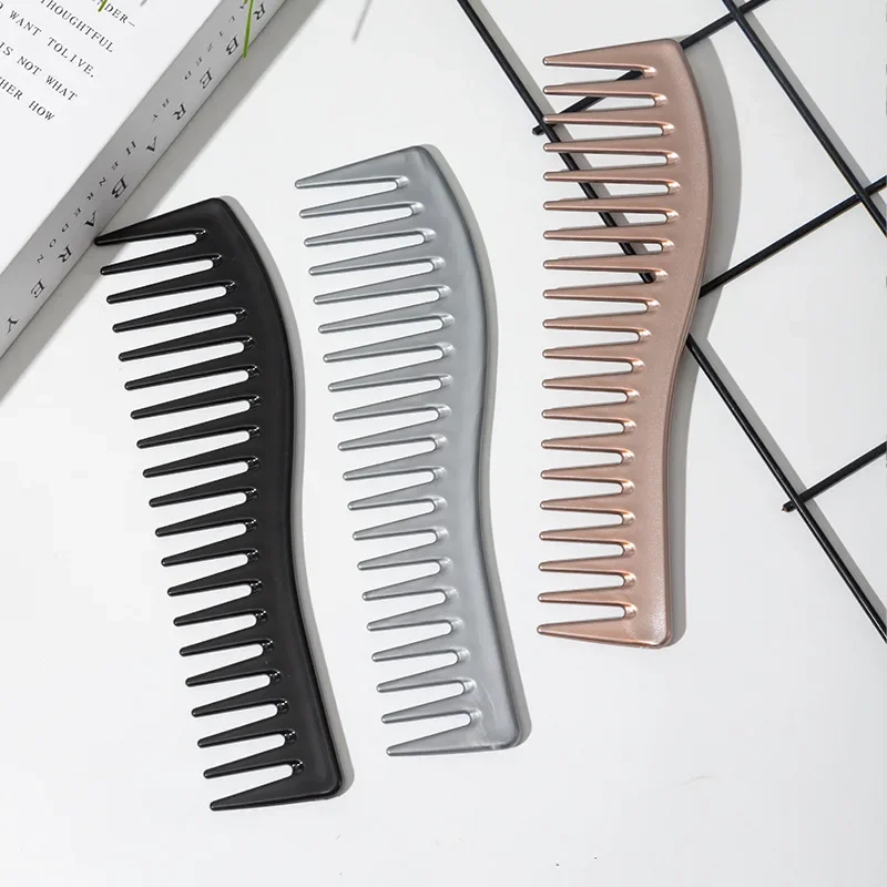 Peine De Dientes Anchos Curvo: Desenreda Y Estiliza Tu Cabello Fácilmente Peine De Dientes Anchos Curvo: Desenreda Y Estiliza Tu Cabello Fácilmente