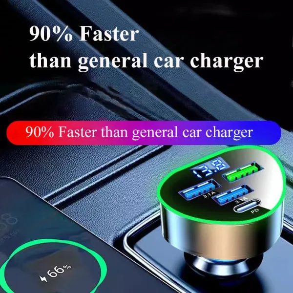 Imagen Del Producto Uyuxio-Cargador De Teléfono 4 En 1 Para Coche | Compra Online En Tiendafiable