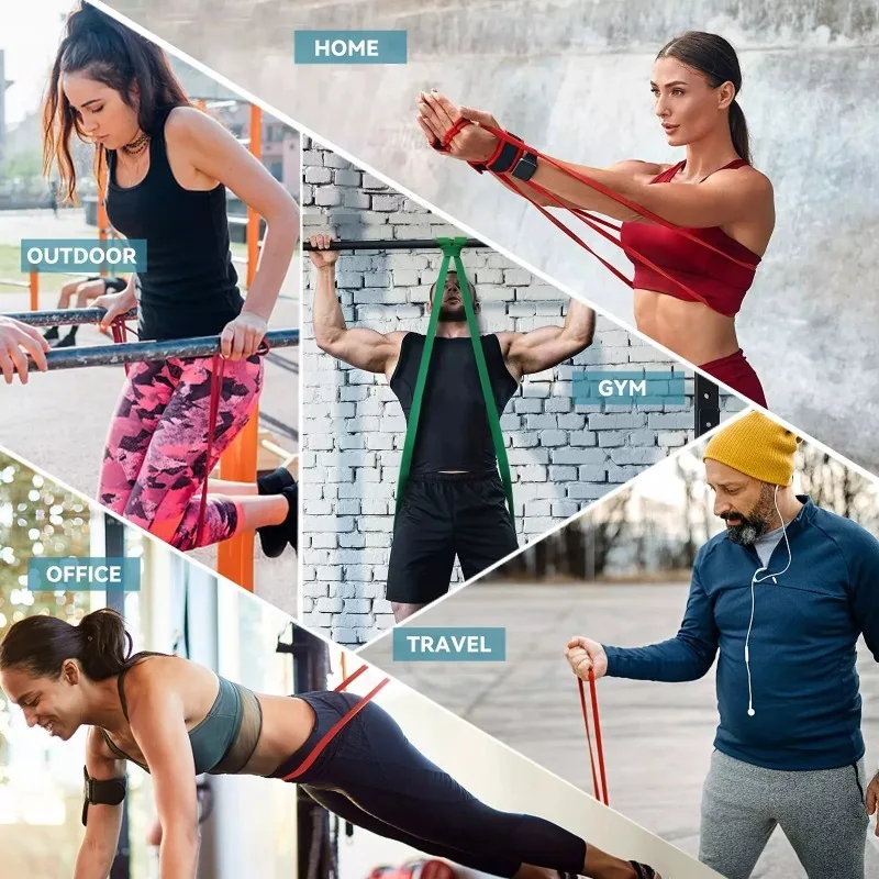 Banda De Resistencia Para Fitness De 5 ~ 120 Libras, Banda De Goma Para Gimnasio En Casa Banda De Resistencia Para Fitness De 5 ~ 120 Libras, Banda De Goma Para Gimnasio En Casa