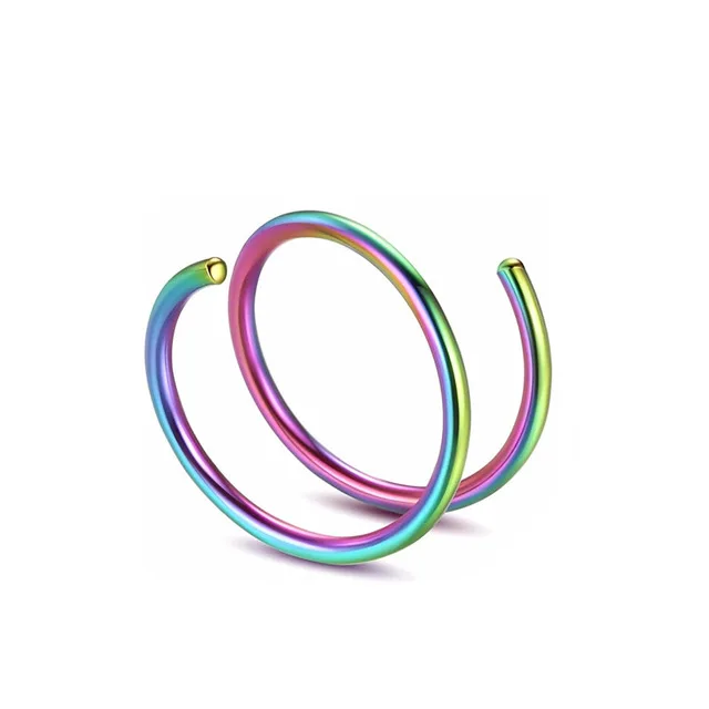 Anillo Doble De Acero Inoxidable Para Nariz: Estilo Y Durabilidad