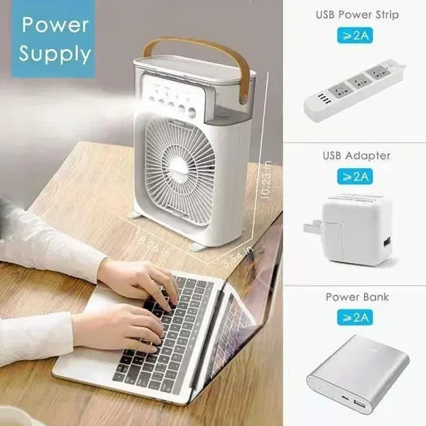 Imagen Del Producto Ventilador Portátil 3 En 1: Frescura Y Comodidad En Cualquier Lugar | Compra Online En Tiendafiable