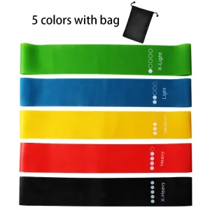 Imagen del producto 5 unids/set de bandas elasticas de goma de resistencia para Yoga | Compra online en Tiendafiable