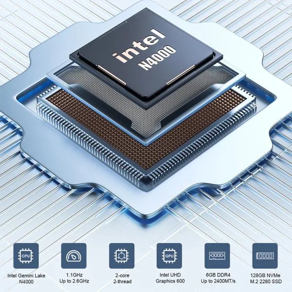 Imagen Del Producto Mllse Mini Pc M2 Air Intel Gemini Lake N4000 Windows 11 6Gb Ram 128Gb Rom Wifi De Doble Banda Bluetooth Usb Mini Ordenador | Compra Online En Tiendafiable