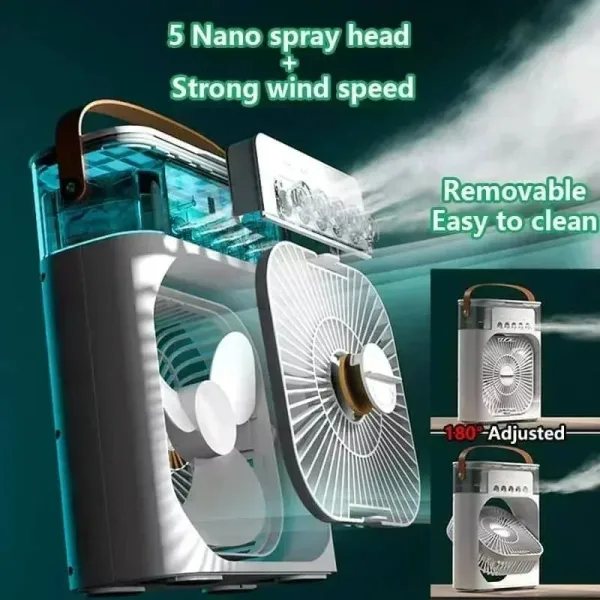 Imagen Del Producto Ventilador Portátil 3 En 1: Frescura Y Comodidad En Cualquier Lugar | Compra Online En Tiendafiable