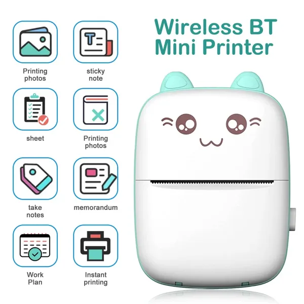 Mini Impresora Portátil Con Bluetooth Para Niños: Imprime Y Diviértete En Cualquier Lugar
