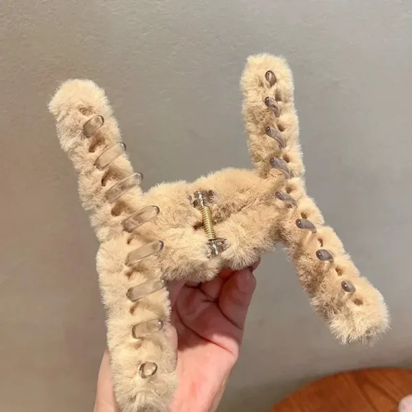 Pinza De Pelo De Piel Sintética Para Mujer: Estilo Y Comodidad En Un Solo Accesorio