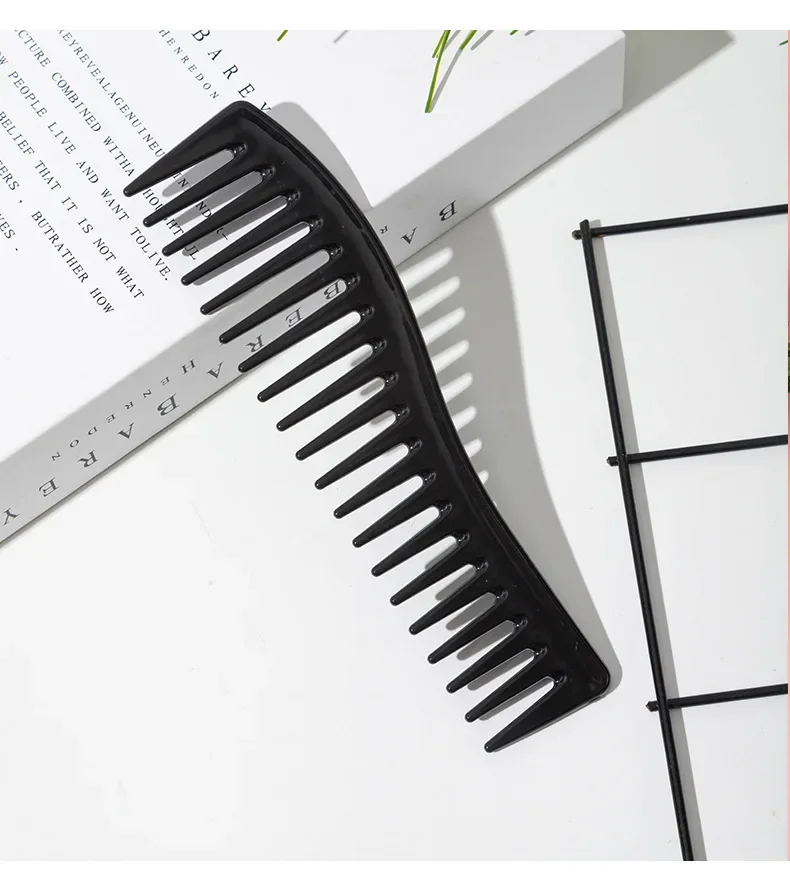 Peine De Dientes Anchos Curvo: Desenreda Y Estiliza Tu Cabello Fácilmente Peine De Dientes Anchos Curvo: Desenreda Y Estiliza Tu Cabello Fácilmente