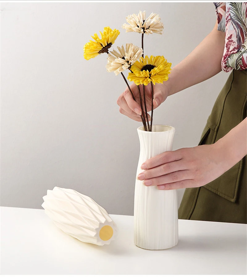 Florero de imitación de cerámica: elegante decoración para el hogar