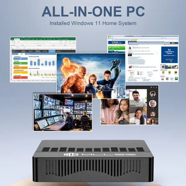 Imagen Del Producto Mllse Mini Pc M2 Air Intel Gemini Lake N4000 Windows 11 6Gb Ram 128Gb Rom Wifi De Doble Banda Bluetooth Usb Mini Ordenador | Compra Online En Tiendafiable