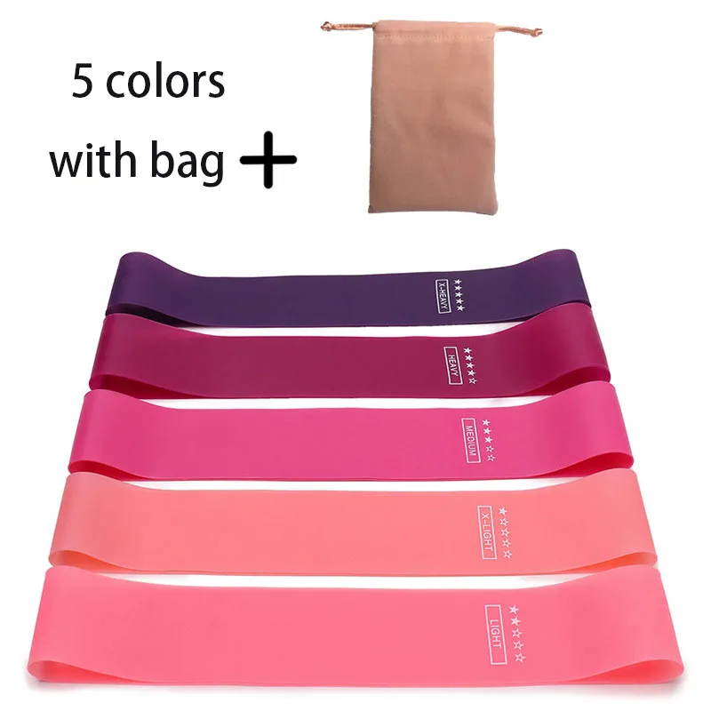 5 Unids/Set De Bandas Elasticas De Goma De Resistencia Para Yoga 5 Unids/Set De Bandas Elasticas De Goma De Resistencia Para Yoga