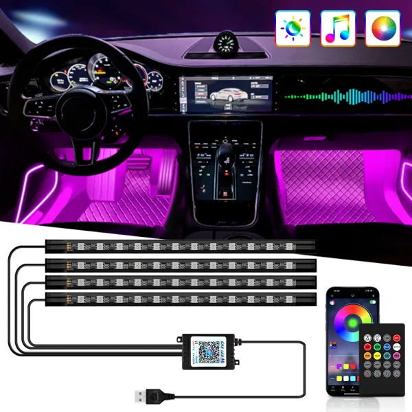 Imagen Del Producto Luz Led De Neón Para Interior De Coche | Compra Online En Tiendafiable