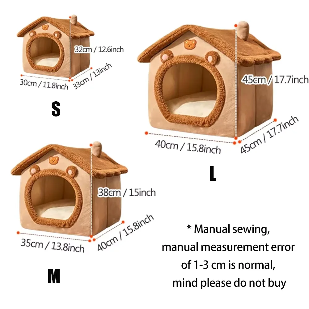 Casa Para Perros Y Gatos Lavable Y Cálida Para Todas Las Estaciones Casa Para Perros Y Gatos Lavable Y Cálida Para Todas Las Estaciones