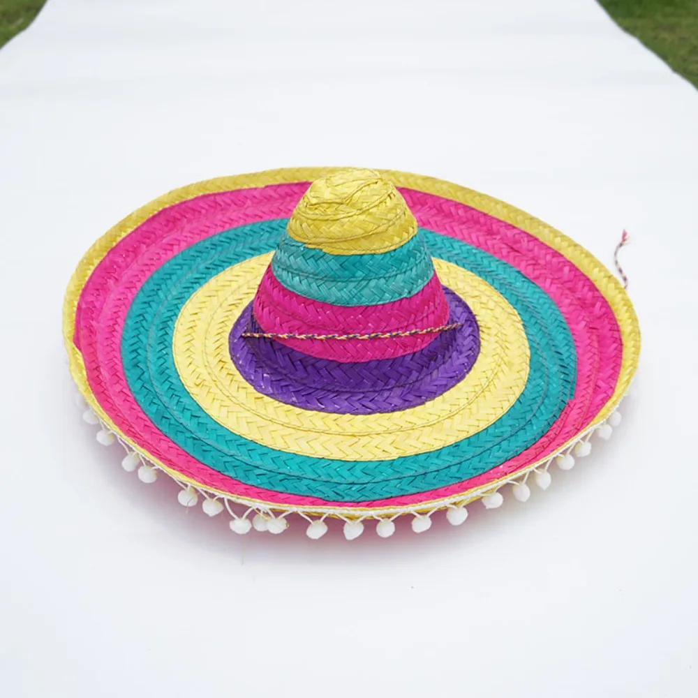 Sombrero De Paja De Ala Ancha Colorido Para Hombre Sombrero De Paja De Ala Ancha Colorido Para Hombre