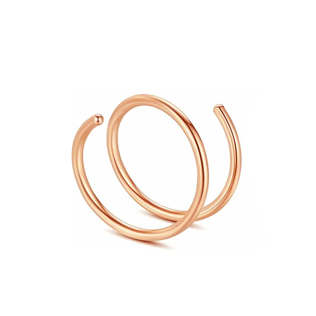 Anillo Doble De Acero Inoxidable Para Nariz: Estilo Y Durabilidad