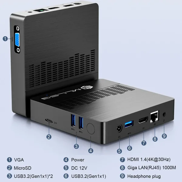 Imagen Del Producto Mllse Mini Pc M2 Air Intel Gemini Lake N4000 Windows 11 6Gb Ram 128Gb Rom Wifi De Doble Banda Bluetooth Usb Mini Ordenador | Compra Online En Tiendafiable