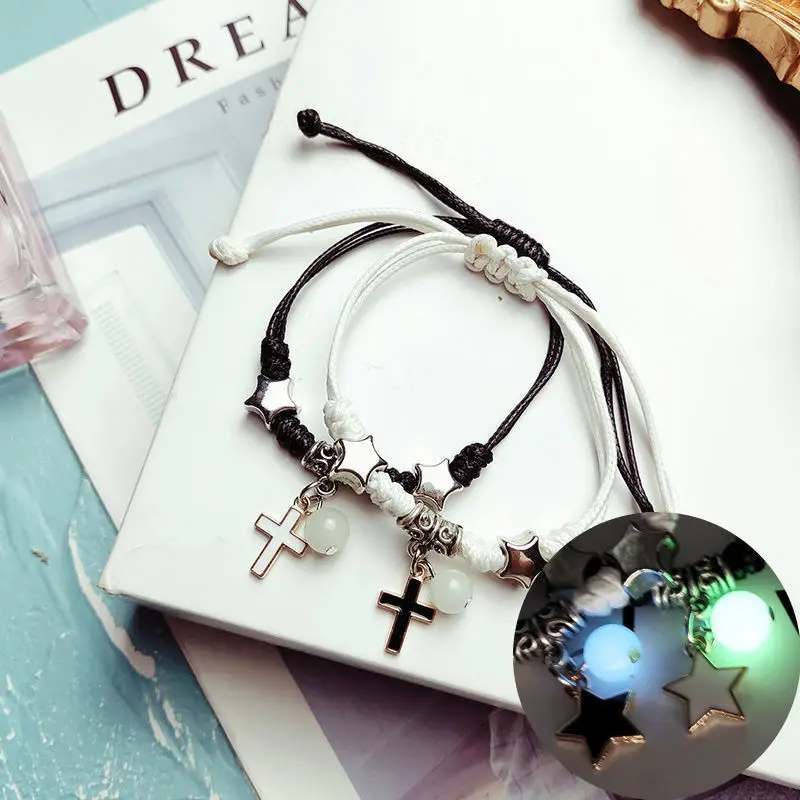 Pulsera luminosa unisex con cuentas: estilo y brillo en un solo accesorio