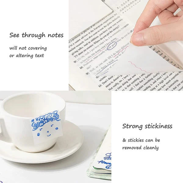Almohadillas De Notas Adhesivas Transparentes E Impermeables: ¡Organiza Y Protege Tus Ideas!