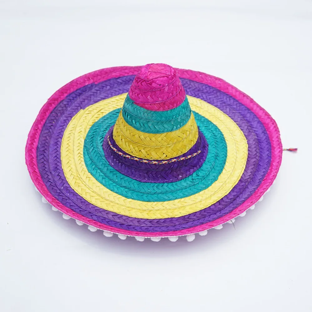 Sombrero De Paja De Ala Ancha Colorido Para Hombre Sombrero De Paja De Ala Ancha Colorido Para Hombre