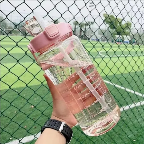 Imagen Del Producto Botella De Agua De 2 Litros Con Pajita: Hidratación Fácil Y Práctica | Compra Online En Tiendafiable