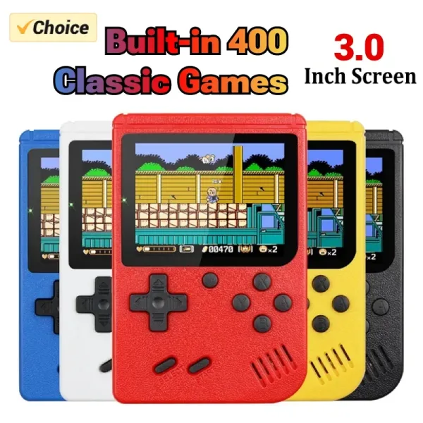 Imagen del producto Mini consola de videojuegos Retro portátil, 400 Juegos integrados | Compra online en Tiendafiable