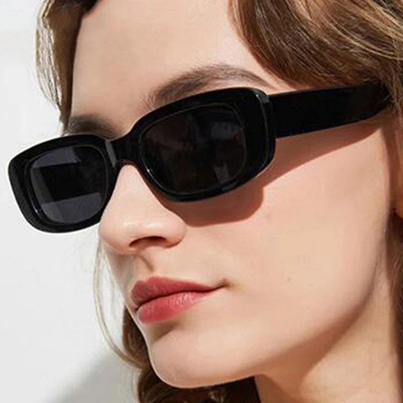 Gafas De Sol Cuadradas Negras A La Moda Para Mujer