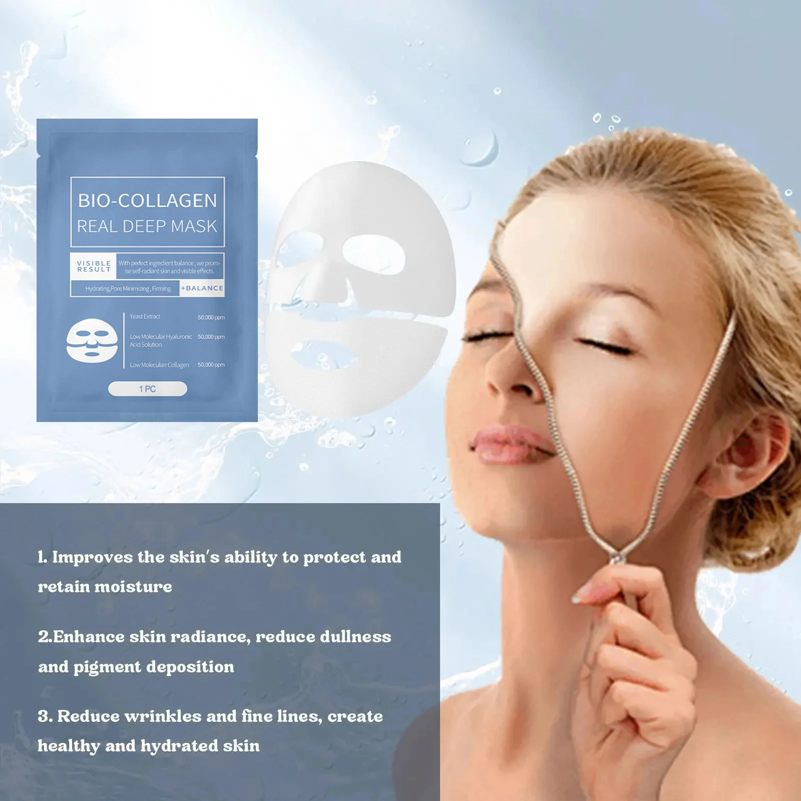 Mascarilla Facial De Colágeno Biológico: Rejuvenece Y Nutre Tu Piel Mascarilla Facial De Colágeno Biológico: Rejuvenece Y Nutre Tu Piel