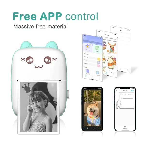 Mini Impresora Portátil Con Bluetooth Para Niños: Imprime Y Diviértete En Cualquier Lugar