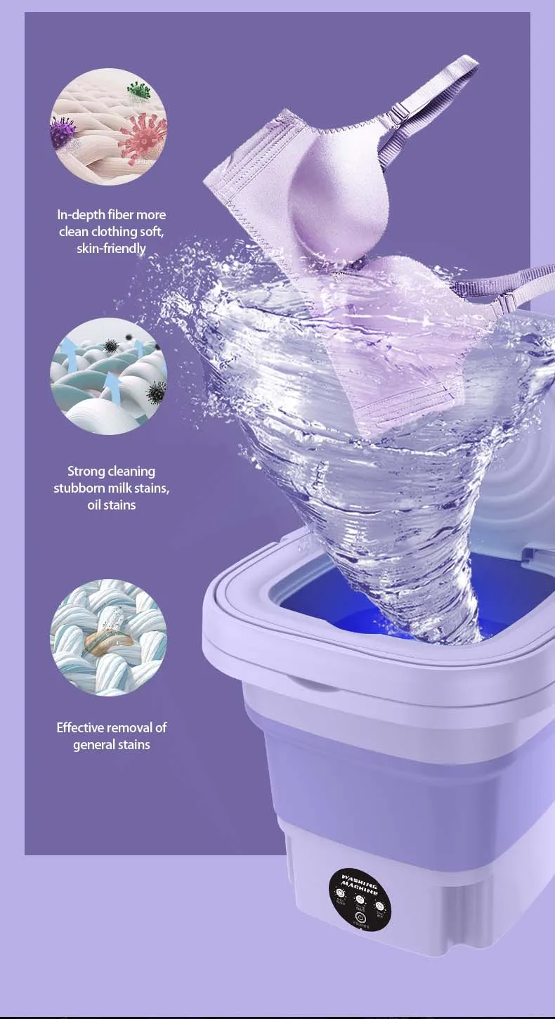 Lavadora plegable de 8L: la solución compacta para tu ropa