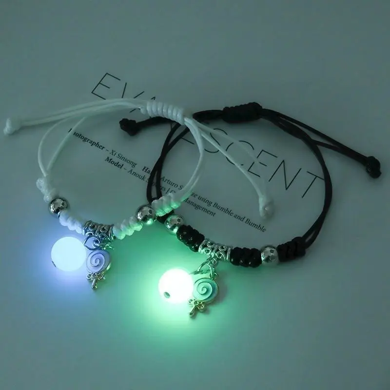 Pulsera luminosa unisex con cuentas: estilo y brillo en un solo accesorio