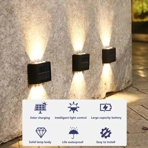Imagen Del Producto Lámpara Solar De Pared Eficaz E Impermeable Para Exteriores | Compra Online En Tiendafiable
