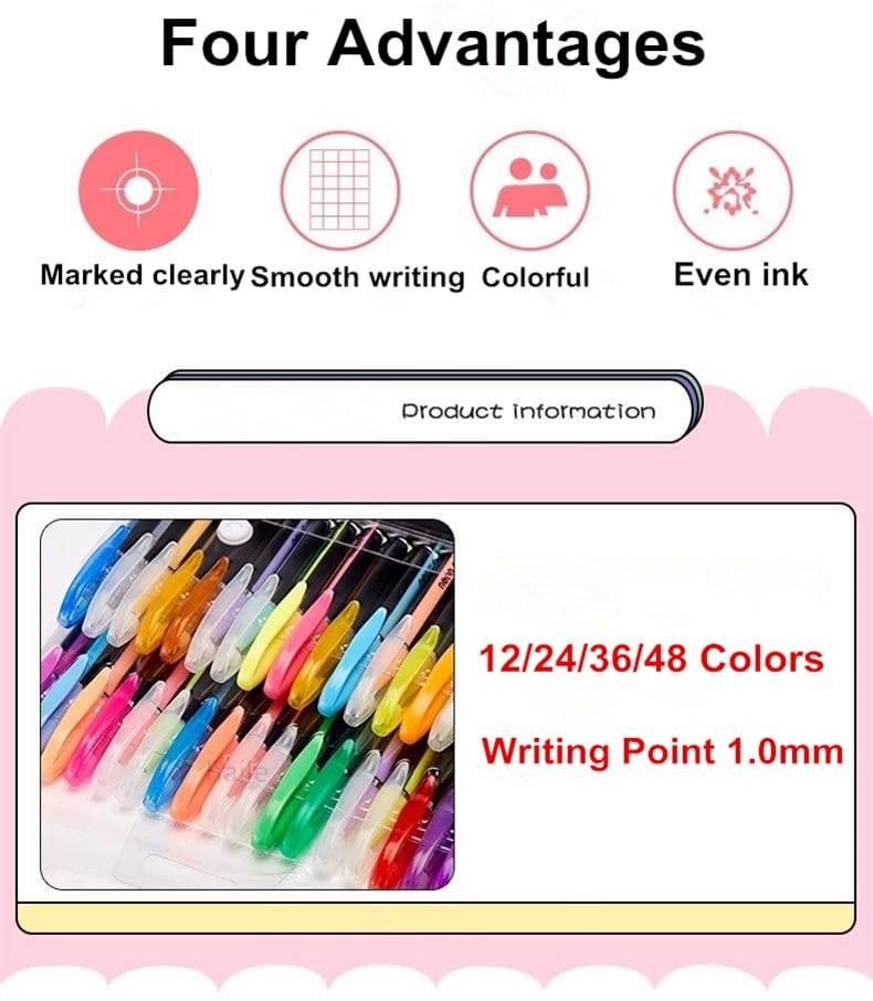 Bolígrafos De Gel Metálicos: Colores Brillantes Para La Escuela