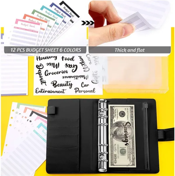 Imagen del producto Carpeta de cuero económica: Organizador de facturas para ahorrar dinero | Compra online en Tiendafiable