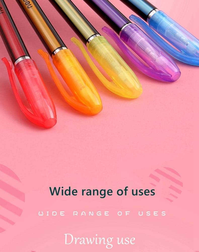 Bolígrafos De Gel Metálicos: Colores Brillantes Para La Escuela