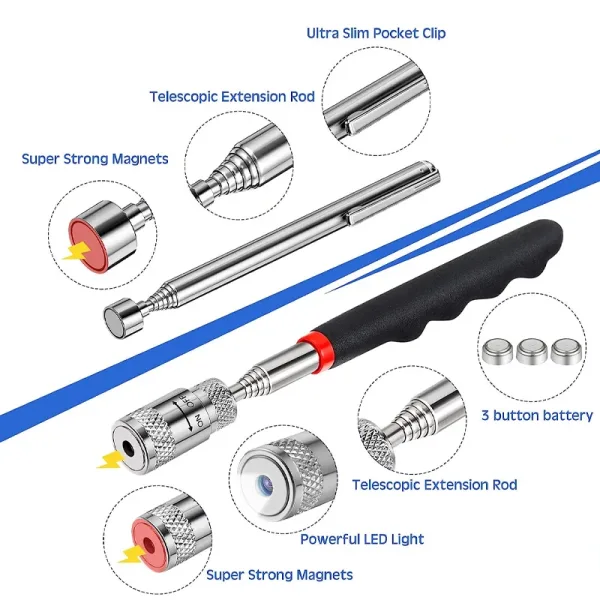 Imagen Del Producto Mini Bolígrafo Magnético Telescópico Portátil, Herramientas Prácticas | Compra Online En Tiendafiable